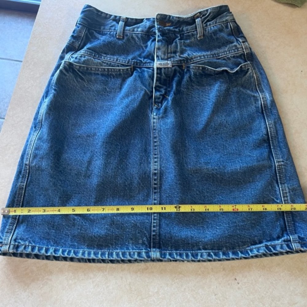 Vintage Marithe Francois Girbaud Denim Jean Skirt 7/8 - Picture 9 of 15